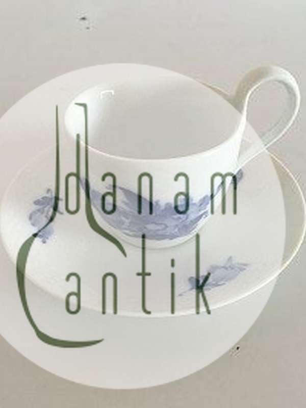 Royal Copenhagen Kaffekop og Underkop med Tyk Kant No 8193