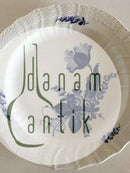 Royal Copenhagen Blå Blomst Svejfet Rundt Serveringsfad No 1563