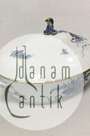 Royal Copenhagen Blue Flower Curved with Gold Oval Lidded Dish No 1702