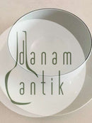 Royal Copenhagen Grethe Meyer Blaue Spitze Frühstückstasse / Schokoladentasse und Untertasse Nr. 084 /3081