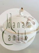 Royal Copenhagen Brown Iris Sugar Bowl No 9178