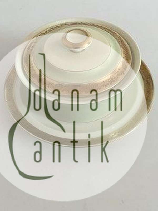 Royal Copenhagen Dagmar Marmeladenschüssel mit Deckel auf Untertasse Nr. 9733