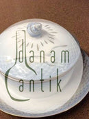 Bing & Grøndahl Måge med guld smørskål med låg No 196