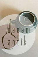 Bing & Grøndahl Grøn Azur (Kronjyden) Lågskål med hanke