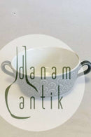 Bing & Grøndahl (Kronjyden) Grøn Azur Lille Skål med hanke