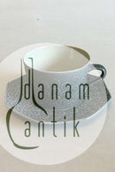 Bing & Grondahl Kronjyden Blue Azure コーヒーカップと八角形のソーサー