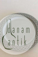 Bing & Grøndahl/Kronjyden Grå Cordial Rundt Fad No 304