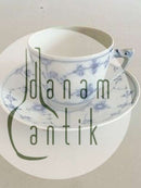 Bing & Grøndahl Blåmalet Musselmalet Kaffekop og underkop No 102