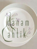 Bing & Grøndahl Sidetallerken med Lilla Blomst