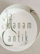 Bing & Grøndahl Dyb Tallerken med Lilla Blomst