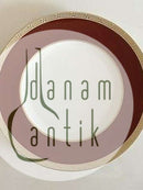 Bing & Grøndahl Wagner Spisetallerken No 25 Vinrød og Guld Bord