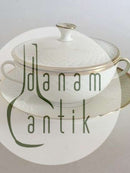 Bing & Grondahl Aakjaer Cream Soup Cup with Lid and Saucer No 247