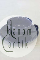 Bing & Grondahl Edith Sonne Bruun Deep Blue Tea Cup and Saucer No 473