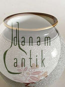 Bing und Grondahl Art Deco Vase in Krakele mit Fischmotiv Nr. 1045/472/K