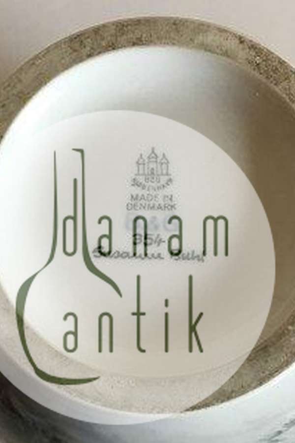 Bing & Grøndahl Art Nouveau unik vase med landskab No 354