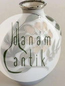 Bing & Grøndahl Art nouveau Unika vase af Emma Krogsbøll med sølv indlæg