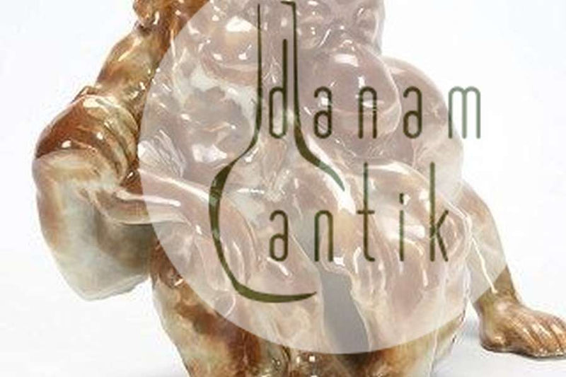 Bing & Grøndahl Stentøjsfigur i Lystre Glasur af Gauguin/Knud Kyhn Abe med Unge