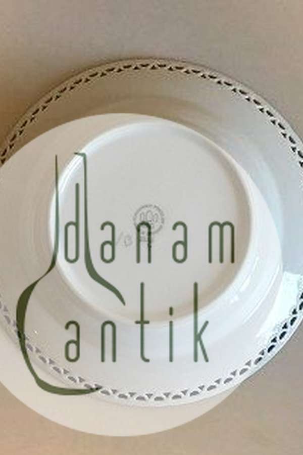 Bing & Grøndahl Måge med Guld Desserttallerken med gennembrudt kant No 323.5