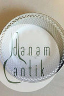 Bing & Grøndahl Måge med Guld Kagetallerken med gennembrudt kant No 306.5