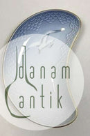 Bing & Grøndahl Måge med guld Nyreformet assiet No 41