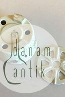 Bing & Grøndahl Saksisk Blomst, Creme Fyrfadsvarmer No 237