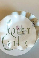 Bing & Grøndahl Saksisk Blomst, Håndmalet Skål med bølget kant No 227