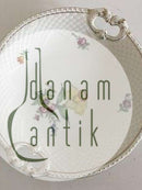 Bing & Grøndahl Saksisk Blomst Kagefad med Hanke No 101