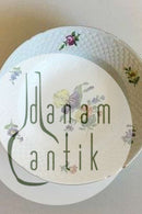 Bing & Grondahl Saxon Flower, White Deep Dessert Plate No 23