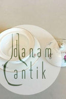 Bing & Grøndahl Saksisk Blomst, Håndmalet Smørskål med låg