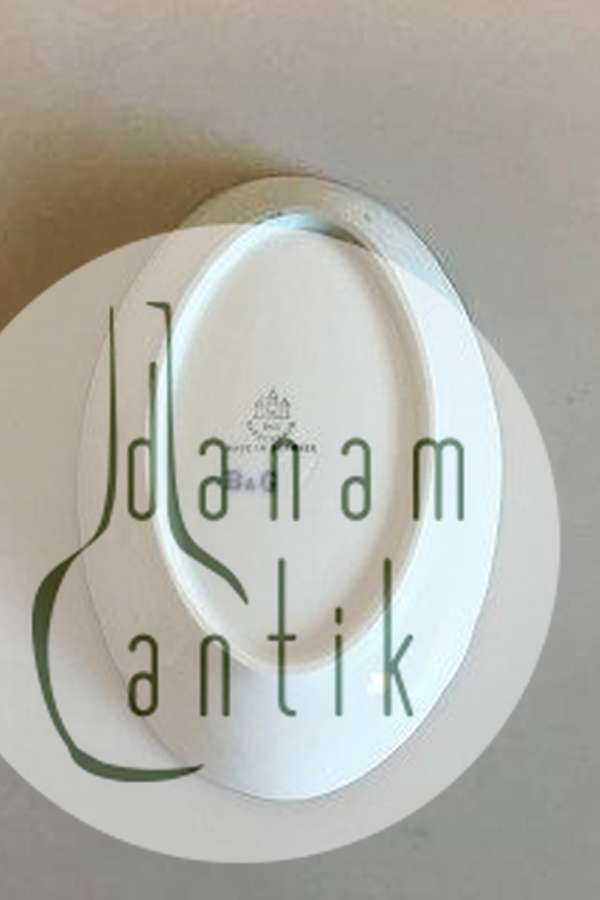 Bing & Grøndahl Saksisk Blomst, Håndmalet Ovalt Fad