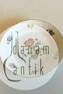 Bing & Grøndahl Saksisk Blomst, Håndmalet Sidetallerken No 27