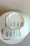 Bing & Grøndahl Lille Skål Stel med grøn dekoration med guld på form 507(Herregaard)