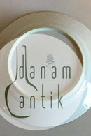 Bing & Grøndahl Spisetallerken No 25 Stel med grøn dekoration med guld på form 507(Herregaard)