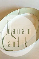 Bing & Grøndahl Ovalt fad No 14 Stel med grøn dekoration med guld på form 507(Herregaard)