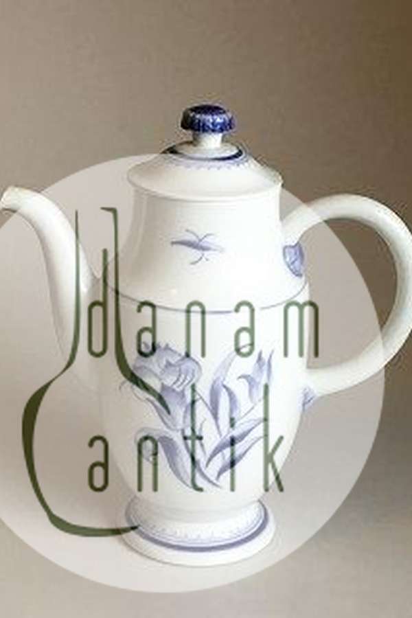 Bing & Grøndahl Jubilæumsstel / Blå Nellike Kaffekande