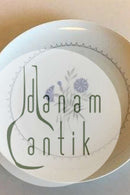 ビング＆グロンダール ディメーター ホワイト/ブルー コーンフラワー ディナープレート No.25