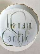 Bing & Grondahl Kagetallerken med Blomsterdecoration och Guldkant