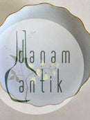 Bing & Grøndahl Kagetallerken med Blomsterdekoration og Guldkant.