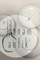 Bing Grondahl蓝色套装，带金色装饰，第247号奶杯