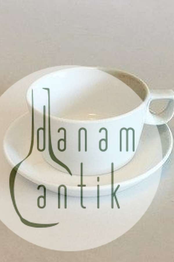 Bing & Grondahl Hank Coffee Cup with straight Handle No 746. Designed by Erik Magnussen