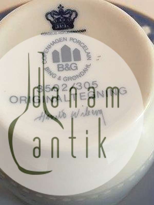 Bing & Grøndahl Harald Wiberg Julestel Kaffekop med Underkop No. 3502/305