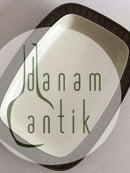 Bing & Grøndahl Brun Azur Aflangt Stegefad (Kronjyden)