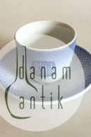 Bing & Grondahl Blue Tone - Seashell Hotel with logo Coffee Cup and Saucer No 1022