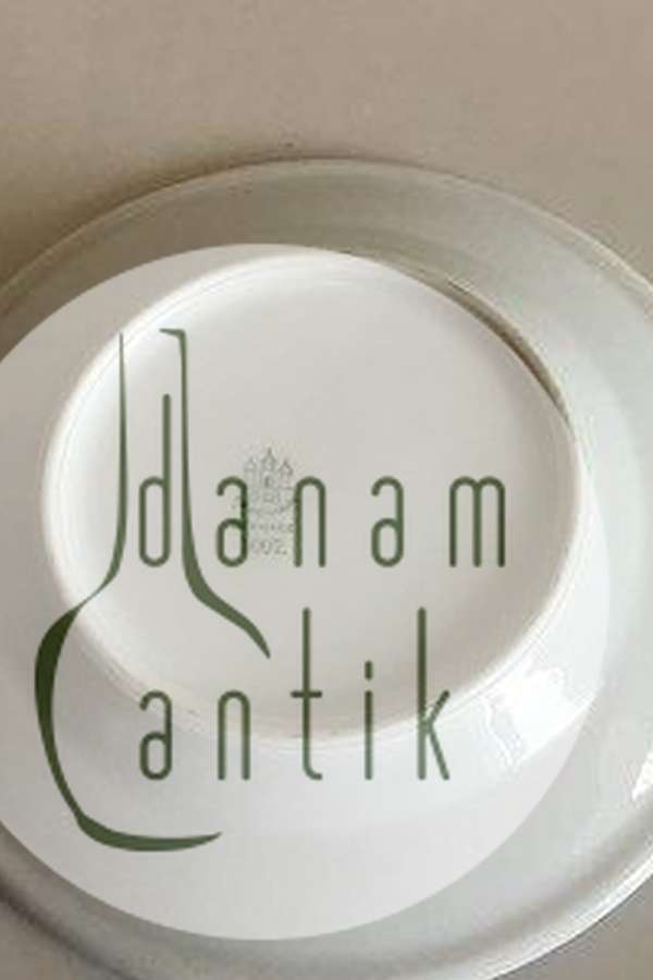 Bing & Grondahl Blue Tone - Seashell Hotel with Logo  Cake Plate No 1002