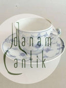 Bing & Grøndahl Blåmalet Musselmalet Mokka Kop og Underkop No 463