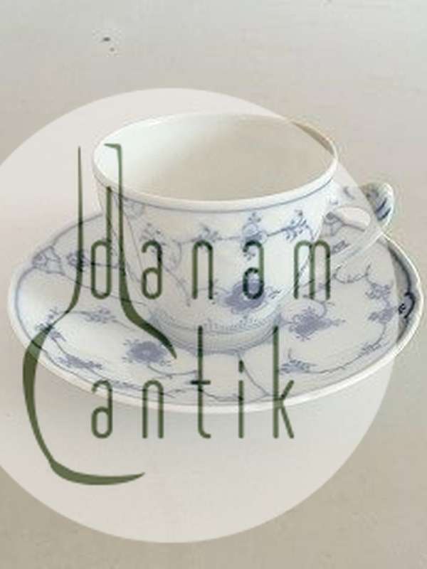 Bing & Grøndahl Blåmalet Musselmalet Mokka Kop og Underkop No 463