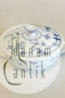 Bing & Grondahl Blue Fluted Bouillon Cup with Lid No 247