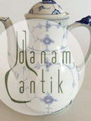 Bing & Grondahl Blau bemalte Musselmalet  Kaffeekanne Nr. 91A