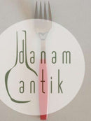 Georg Jensen Stainless Rød Strata Spisegaffel