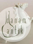 Royal Copenhagen Bordgarniture Havheste Figur i Blanc de Chine